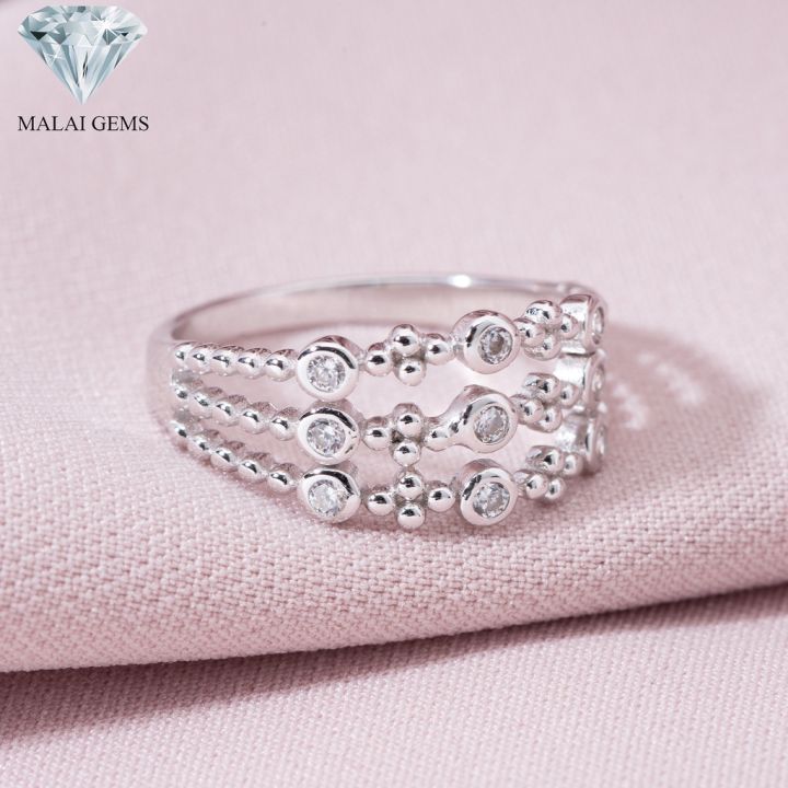 malai-gems-แหวนเพชร-เงินแท้-925-เคลือบทองคำขาว-ประดับเพชรสวิส-cz-รุ่น-151-r1831-แถมกล่อง-แหวนเงินแท้-แหวนเงิน-แหวน