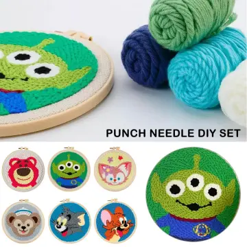 Punch Needle Tool Kit Embroidery Stitching Punch Needle & Needle Threader  Embroidery Poking Cross Stitch Tools Knitting