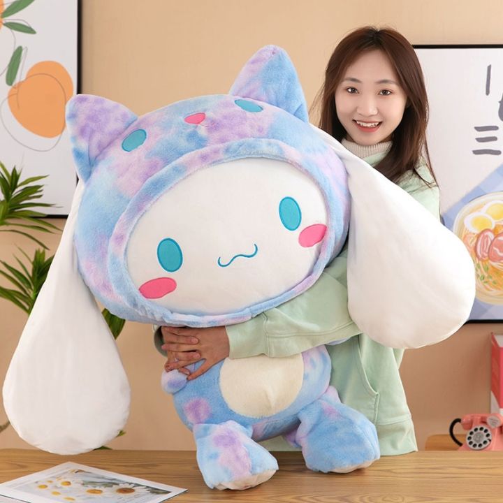 sanrio-ของขวัญวันเกิดเด็กการ์ตูนหมอนของเล่นผ้ากำมะหยี่สุนัข-cinnamoroll-ยัดไส้สัตว์ของเล่นอะนิเมะตุ๊กตานุ่มนิ่ม-comfort-รูปสัตว์สไตล์ใหม่