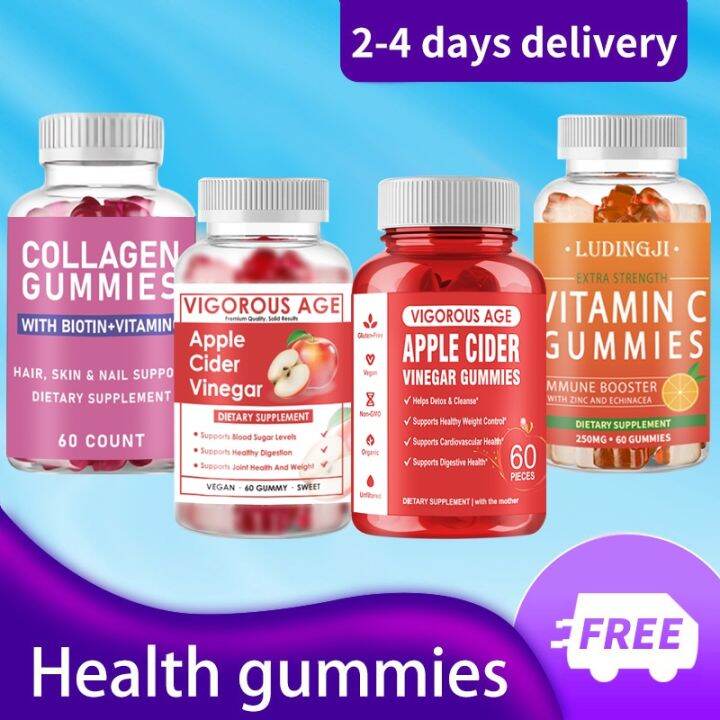 apple cider vinegar gummies Goli Organic collagen gummies vitamin c