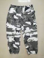 01USNATO กางเกงทหารUSผู้ชาย Black and White Camo Pants NATO Combat Trousers ขนาดL-Rรอบเอว35-39 นิ้วลายพรางNATOขาวดำ ผ้าหนา50/50