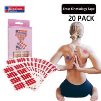 20 Sheets/Pack Kindmax Kinesiology Cross Tape Physical therapy Acupuncture Stickers for Pain Relief