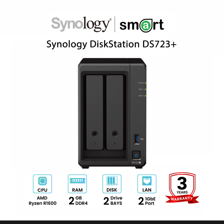 $ Synology DiskStation DS723+ 2-Bay NAS $ | Lazada.co.th