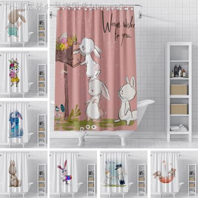 【CW】▼♗♈  Shower Curtains Pattern Polyester Curtain Luxury Fabric With Hooks