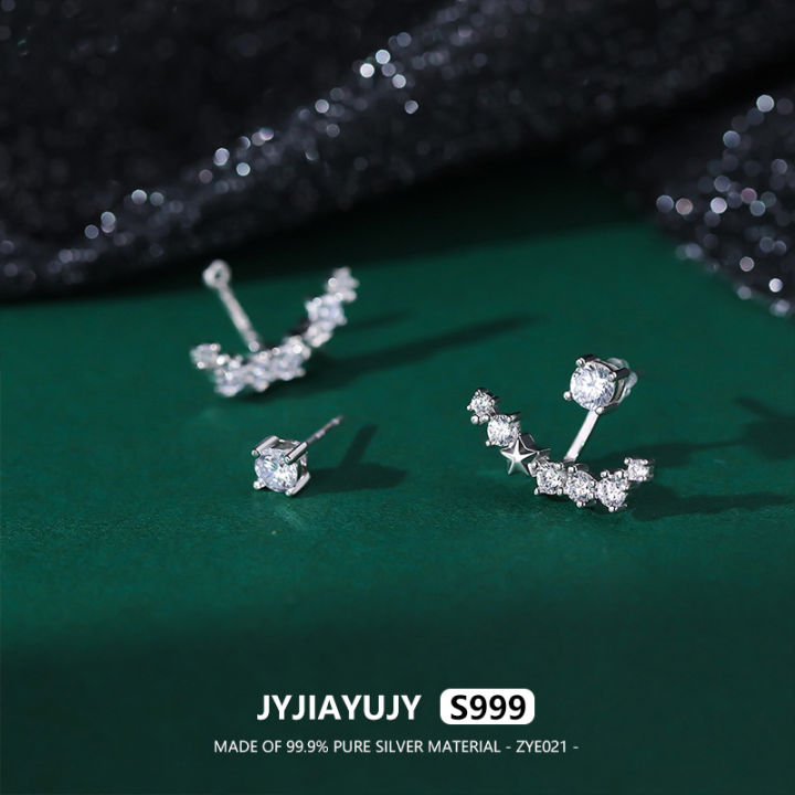 jyjiayujy-100-ต่างหู-s999เงินแท้20มม-เพทายสีขาวสองชั้นดีไซน์คุณภาพสูงแฟชั่นแพ้ง่ายของขวัญใช้ในชีวิตประจำวัน-zye021th