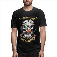 Newest 100% cottton DIY T-shirt Men Short Sleeves Fashion Xiaoqiu Ed Hardy Love Dies Hard Skull Men La Dies Men Sport T-Shirt Hot popular all-match top