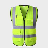 Reflective safety vest เสื้อกั๊กสะท้อนแสงเพื่อความปลอดภัย เสื้อกั๊กจราจร เสื้อกั๊กทำงาน Reflective vest