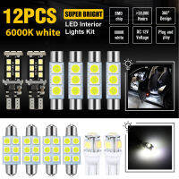 12Pcs T10 T15รถหลอดไฟ Led ภายในชุด Dome แผนที่ใบอนุญาต Trunk Cargo Light Bulbs 6000K 360องศา