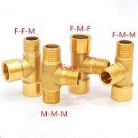 1Pc Brass Pipe fitting Male-Female Thread conversion connect 1/8 quot; 1/4 quot; 3/8 quot; 1/2 quot; BSP Tee Type copper water oil gas adapter CZYC