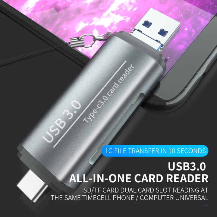 เครื่องอ่านการ์ด-zp-usb-3-0-type-c-multi-functional-smart-memory-cardreader-รองรับดิสก์-sd-td-u-สำหรับอุปกรณ์เสริมแล็ปท็อปพีซี