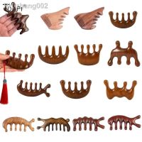 Head Meridian Wooden Massage Comb Five-Tooth Handleless Wooden Point Acupuncture Head Comb Wide-Tooth Sandalwood Comb Massages