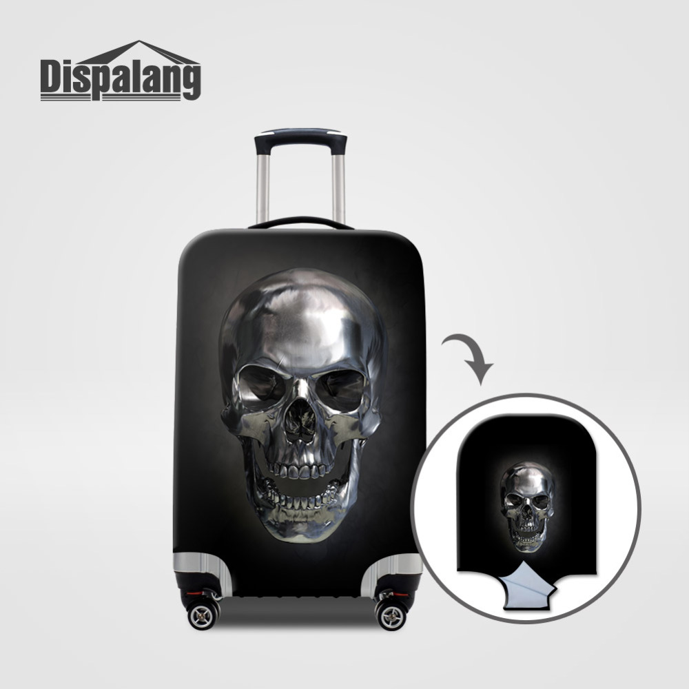 Dispalang Skull Luggage Cover for Duffle Cool Elastic Suitcase Protectors for Youth Travel