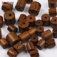 ▲✗ Natural Cylindrical Wenge Wood Beads 6/8/10/12mm Loose Spacer Wooden Beads For Jewelry Making Bracelet DIY Accessories