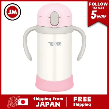 Thermos Bottle Baby Straw Mug Pink FHV-350