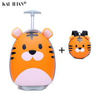 18 Cartoon suitcase on wheels children trolley suitcase set travel rolling luggage lovely kids travel bags gift for boy girls