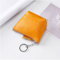 Portable Genuine Leather Coin Purse Vintage Key Card Coin Earphone Holder Pouch for Women Men Mini Wallet