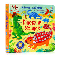 Usborne dinosaur touch phonation Book Dinosaur sounds original English Picture Book Dinosaur popular science cognition cardboard hole touch book for young children parent-child reading childrens cognitive English Enlightenment