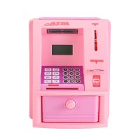 ATM Automatic Deposit Machine Password ATM Simulation Cash Register Toy Piggy Bank for Kids Birthday Gift For Boys Girls 5 years