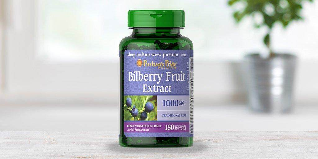 Puritan’s Pride Bilberry 1000 mg / 180 Softgels บำรุงสายตา Lazada.co.th
