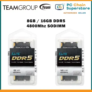 TEAMGROUP Elite SODIMM DDR5 16GB 4800MHz (PC5-38400) CL40 Non-ECC