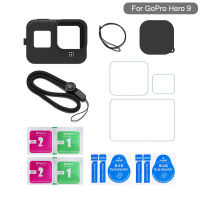 Silicone Case for GoPro Hero 11109 black tempered glass screen protector film cap cover hero 11109 accessory