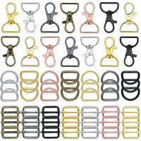 1/2Set Metal Bag Buckle 20mm Swivel Lobster Clasp D Ring Tri-Glide Webbing Hook Keychain Pet Collar Handbag Hardware Accessories Bag Accessories