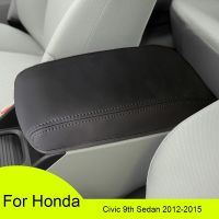 Original Car Armrest Box Cover For Honda Civic 9Th Sedan 2012-2015 Artificial Leather Auto Armrest Cover Trim Center Console Lid