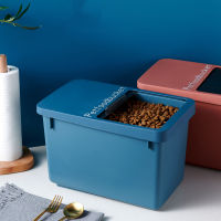 Cat Food Storage Bucket Dog Food Bucket Pet Feeder Bucket Large-capacity Sliding Cover Sealing Dust-proof Grain Storage Box