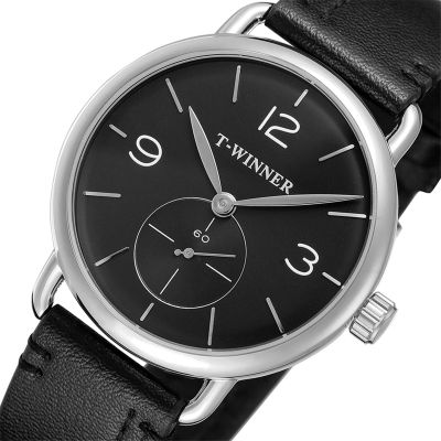 New T-WINNER Mens Watches Top Brand Luxury Business Watch Men Fashion Leather Watch Strap Waterproof Sport Watch