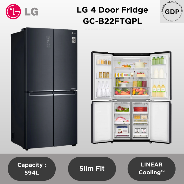 LG Multi Door Fridge 594L GCB22FTQPL with Slim French Door , Door