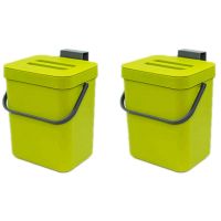 Kitchen Compost Bin for Countertop or Under Sink Composting, Ndoor Home Trash Can with Removable Airtight Lid