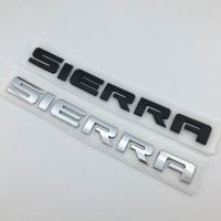 SIERRA รูปลอกติดรถยนต์ตัวอักษรภาษาอังกฤษสำหรับ GMC ป้ายท้ายรถสำหรับ GMC ตัวถังรถตกแต่งโลหะตกแต่งรถยนต์อเนกประสงค์