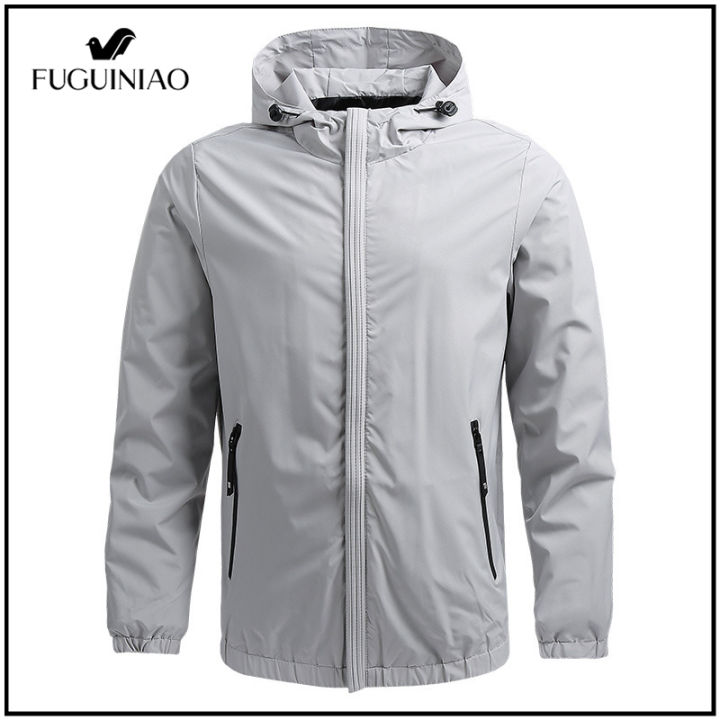 fuguiniao-ชุดว่ายน้ำปีนเขาสำหรับผู้ชาย-เสื้อแจ็คเก็ตสไตล์ดีระบายอากาศได้ดีกันลมและกันน้ำสำหรับกิจกรรมกลางแจ้งช้อปปิ้ง