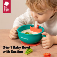 Bc Babycare 3-in-1 Baby Soup Bowl with Straw Feeding Snack Soup Straw Bowl