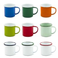 ถ้วยน้ำอีนาเมล วัสดุเหล็กเคลือบ เกรดไทย (มี 9 สีให้เลือก) Food Grade Enamel Mug/Thai grade (9 colors available)