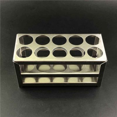 Moufu 1222 thickened stainless steel test tube rack centrifuge tube rack (17mm40 holes can hold plastic 15ml centrifuge tubes)