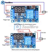 Type-C Time Delay Relay DC 6-30V USB C LED Digital Cycle Timer Control Switch Reverse Protection Timing Delay 9V 12V 24V