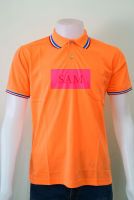 SamPolo เสื้อโปโลสีส้มปกธงชาติ เสื้อสุภาพสีส้ม เสื้อทำงาน /เสื้อโปโลชาย/เสื้อโปโลหญิง/เสื้อโปโลคอปกธงชาติ เนื้อผ้าใส่สบาย ชาย/หญิง