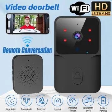 Wireless Video Doorbell Camera, Smart Ring Doorbell with Chime, Night  Vision Home Security Camera Door Bell Kits Wi-Fi with HD Video, Free Cloud