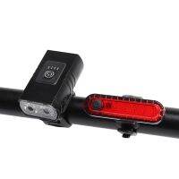 Bicycle Headlight Front Lighting Battery USB Charger Tail Light Visual Warning Lantern