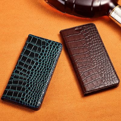 ❧❄ Natural Genuine Leather Cover Case For Samsung Galaxy A6S A8S A9S A9 Star Lite Crocodile Grain Flip Stand Phone Cover Case