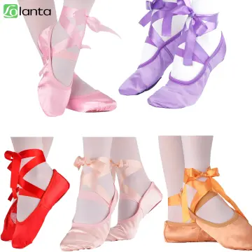 s.lemon Ballet Pointe Shoe,Women Professional Pink Satin Pointe Shoes with  Ribbon 35 : : Clothing, Shoes & Accessories