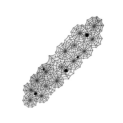 สุขสันต์วันฮาโลวีนผ้าปูโต๊ะ20 × 80นิ้วใยแมงมุมลูกไม้ผ้าปูโต๊ะสีดำสำหรับการตกแต่งงานปาร์ตี้วัสดุของแท้คุณภาพสูง
