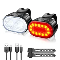 ◄ Bicycle Lighting Bike Light Front Rear Light Flashlight for Bicycle Tail Light Led Lantern Rechargeable MTB Cycling Tail Lamp