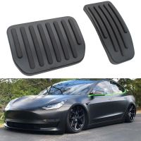 Aluminum alloy Foot Pedal Pad For Tesla Model 3 / Y Accelerator Gas Fuel Brake Pedal Pad Mats Cover Set Accessories Car Styling Pedal Accessories