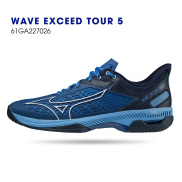 Giày tennis Mizuno chính hãng Wave exceed tour 5 61GA227026 màu xanh