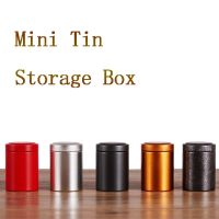 TEXMini Tin Storage Box Round Shaped Sealed Jar Cans Coffee Sugar Tea Caddy Tea Iron Box Tinplate Container for Gift Home Decor