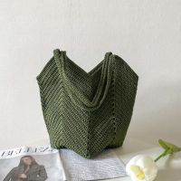 •Granny bag•?? กระเป๋าถักเชือกร่ม สะพายข้าง ไซร์ L