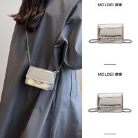 Summer mini small bag female 2023 new high-end sense niche summer all-match messenger silver mini chain bag 【QYUE】