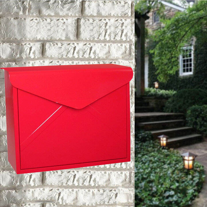 Dolity Post Box Large Letter Mail box Steel Lockable Outdoor Wall
